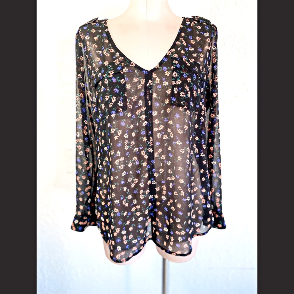Candies Blouse Black with Floral